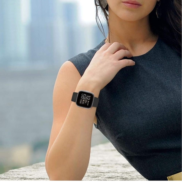 Fitbit Versa 2/3/Sense/Special Edition & Lite Black, White & Grey Athletic Bands - Picture 3 of 12